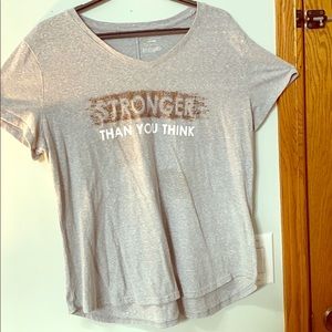 A girls xl shirt with inspirational words on it